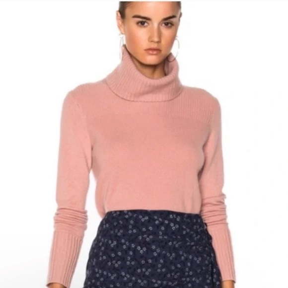Veronica beard Asa cashmere turtleneck new with tags blush - Picture 3 of 7